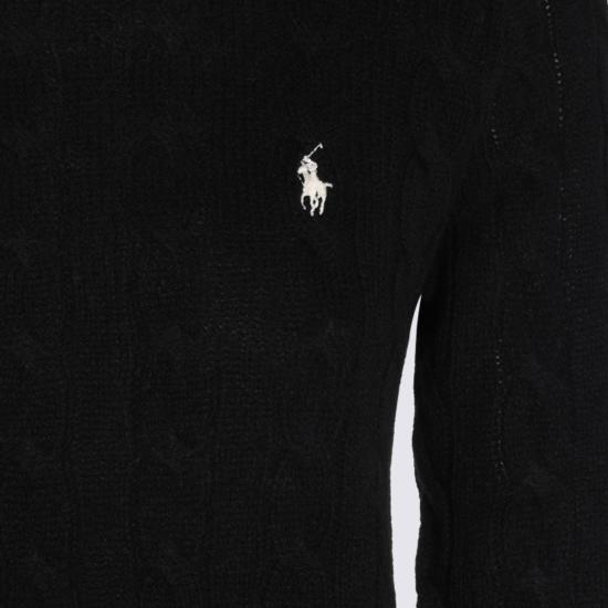 26FW 폴로 랄프로렌 폴로 자수 케이블 니트 스웨터 211971865 005 Black - POLO RALPH LAUREN