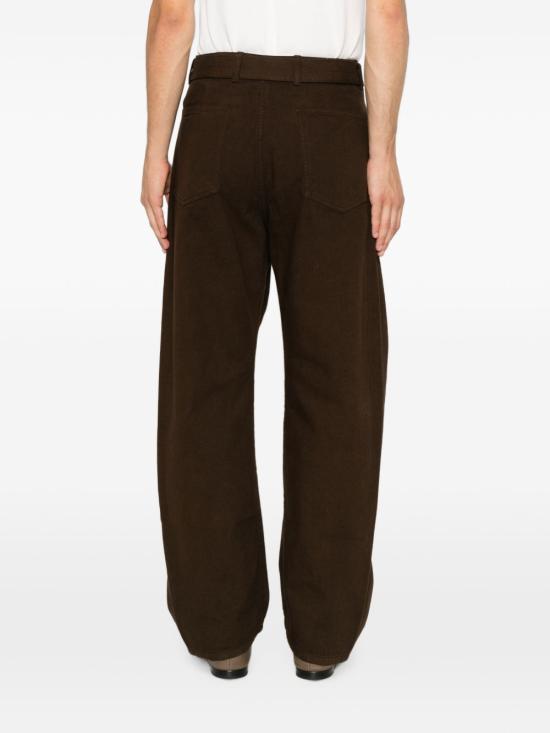 26FW 르메르 트위스트 벨티드 팬츠 PA326D LD1077512 BROWN - LEMAIRE