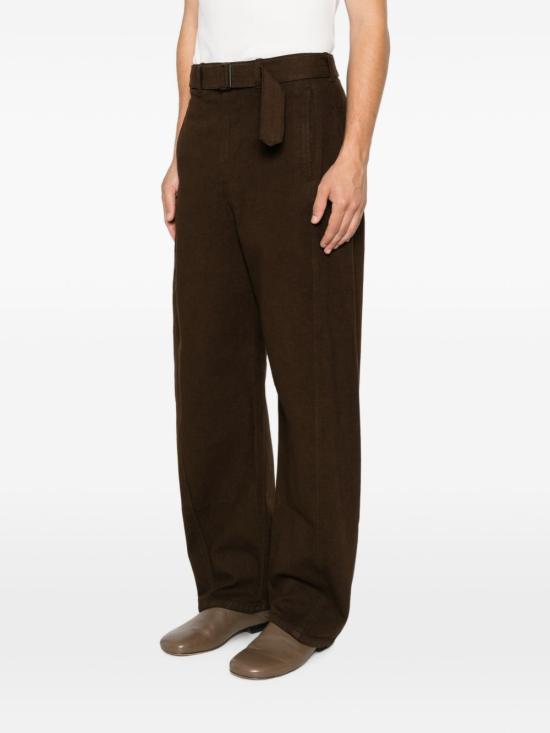 26FW 르메르 트위스트 벨티드 팬츠 PA326D LD1077512 BROWN - LEMAIRE