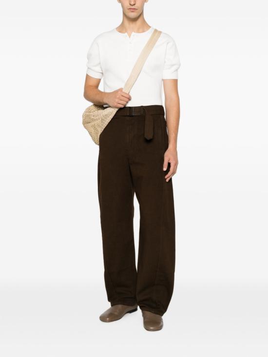 26FW 르메르 트위스트 벨티드 팬츠 PA326D LD1077512 BROWN - LEMAIRE