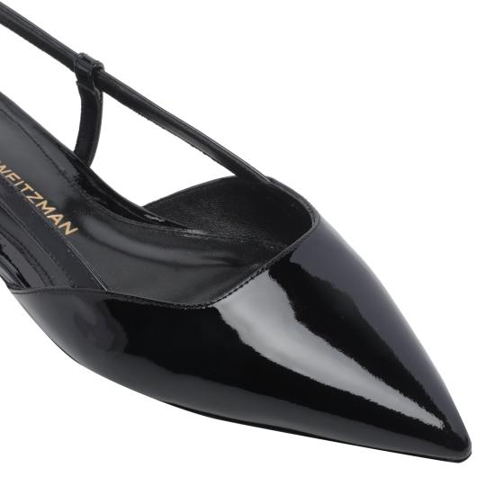 26FW 스튜어트 와이츠먼 플랫 슈즈 SO151 VINNIE SLINGBACK PATBLK BLACK - STUART WEITZMAN