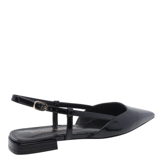 26FW 스튜어트 와이츠먼 플랫 슈즈 SO151 VINNIE SLINGBACK PATBLK BLACK - STUART WEITZMAN
