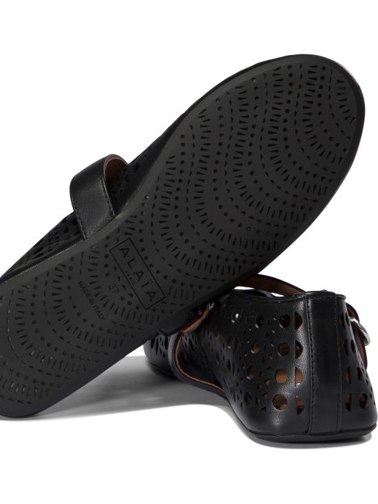 26FW 알라이아 플랫 슈즈 AA3A029CK216999 Black - ALAIA