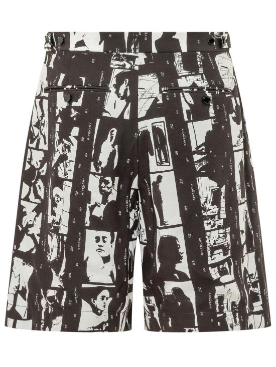 26FW 지방시 숏팬츠 BM51QG1YME 004 BLACK WHITE - GIVENCHY