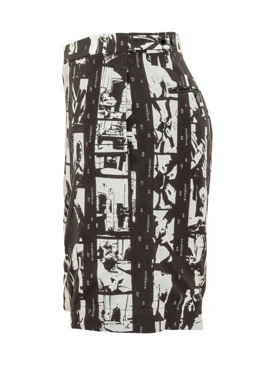 26FW 지방시 숏팬츠 BM51QG1YME 004 BLACK WHITE - GIVENCHY