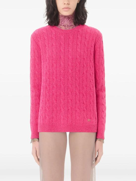 26FW 발렌티노 가라바니 스웨터 BKC75DADH 0LW PINK MELANGE - VALENTINO GARAVANI