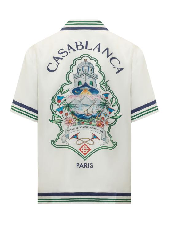 26FW 카사블랑카 반팔 셔츠 MPF26SH003 01 HOTEL EMBLEM - CASABLANCA
