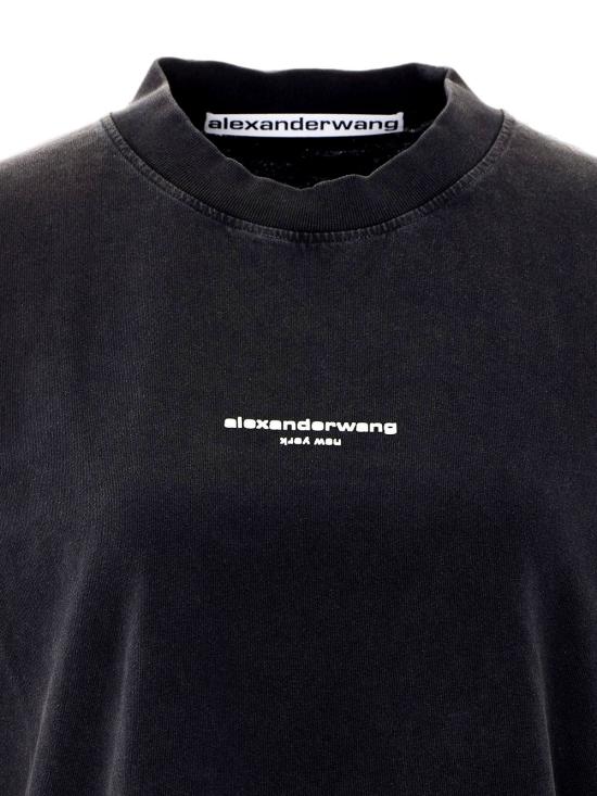 26FW 알렉산더 왕 반팔 티셔츠 UCC3261905 011 WASHED BLACK - ALEXANDER WANG