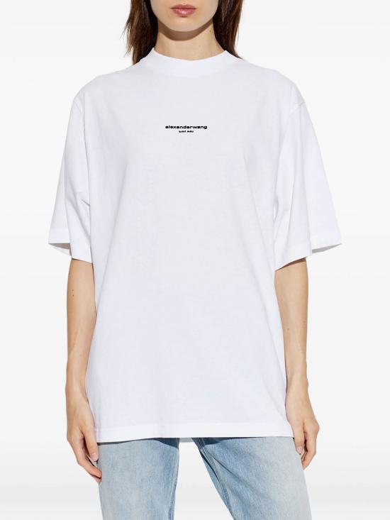 26FW 알렉산더 왕 반팔 티셔츠 UCC3261905 100 WHITE - ALEXANDER WANG