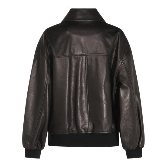 26FW 케이트 가죽 자켓 6166729 200 BLACK - KHAITE