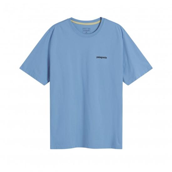 26SS 파타고니아 남성 P-6 로고 티셔츠 37882 SHRB SHORE BLUE DOM