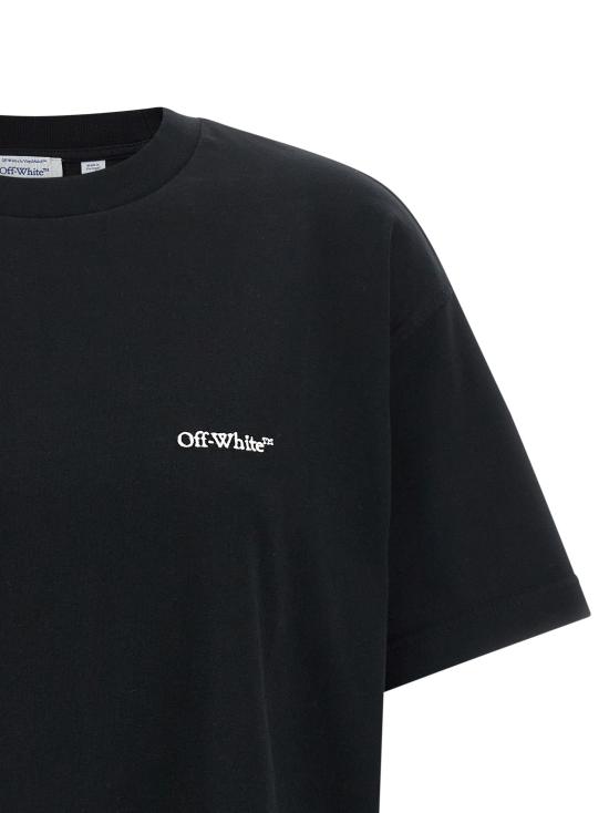 26FW 오프화이트 반팔 티셔츠 애로우 아웃 플라워 티셔츠 블랙 - OFF WHITE