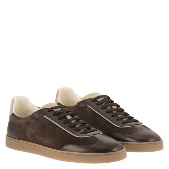 26FW 브루넬로 쿠치넬리 스니커즈 MZULDGJ336 DARK BROWN - BRUNELLO CUCINELLI