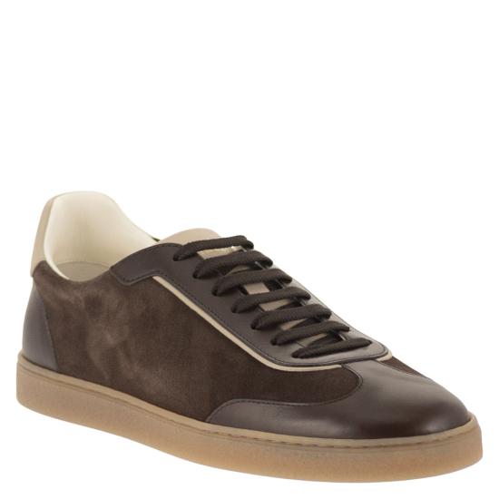 26FW 브루넬로 쿠치넬리 스니커즈 MZULDGJ336 DARK BROWN - BRUNELLO CUCINELLI