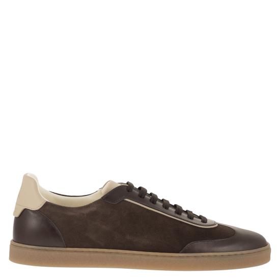 26FW 브루넬로 쿠치넬리 스니커즈 MZULDGJ336 DARK BROWN