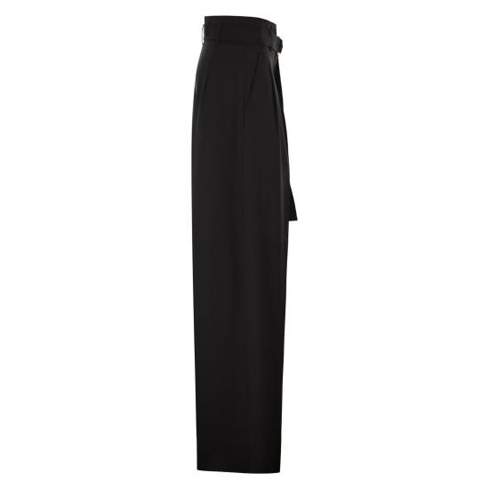 26FW 막스마라 스튜디오 스트레이트 팬츠 2626136021600 BLACK - MAX MARA STUDIO
