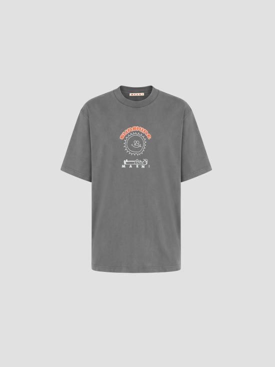 26FW 마르니 반팔 티셔츠 HUJY0223GPUSCZ30 TCN55 TRUFFLE