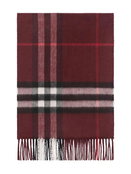 26FW 버버리 체크 캐시미어 스카프 8112639 A1308 OXBLOOD RED - BURBERRY