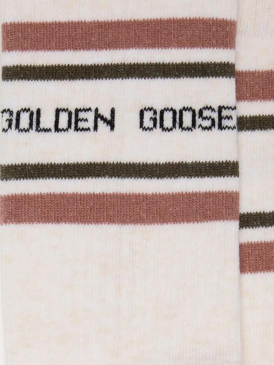 26FW 골든구스 양말 GUP00883 P002205 12533 12533 HERITAGE WHITE CLOVE KALAMATA BLACK - GOLDEN GOOSE