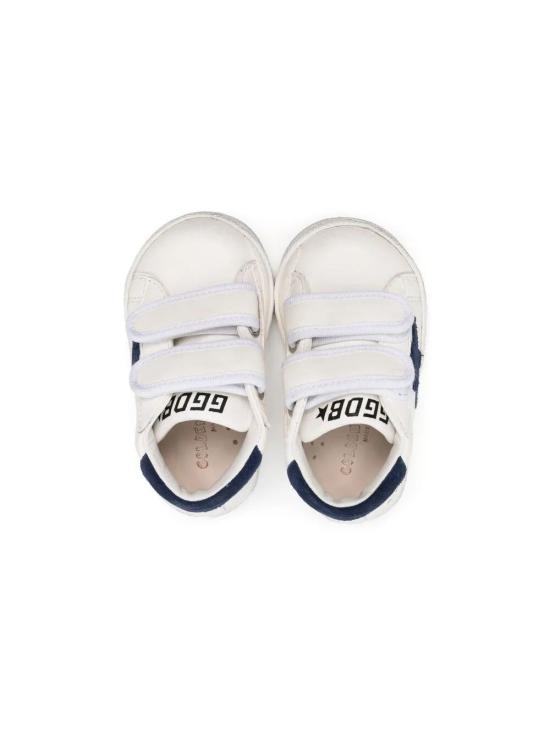 26FW [키즈] 골든구스 JUNE 준 벨크로 스니커즈 GJF00386 F003322 10357 10357 WHITE DARK BLUE - GOLDEN GOOSE