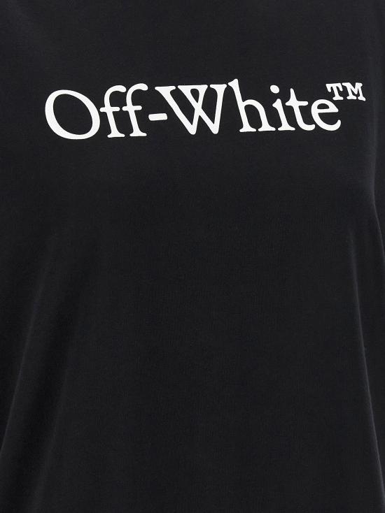 26FW 오프화이트 반팔 티셔츠 빅 로고 북키쉬 티셔츠 블랙 - OFF WHITE