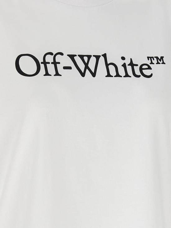 26FW 오프화이트 반팔 티셔츠 빅 로고 북키쉬 티셔츠 화이트 - OFF WHITE