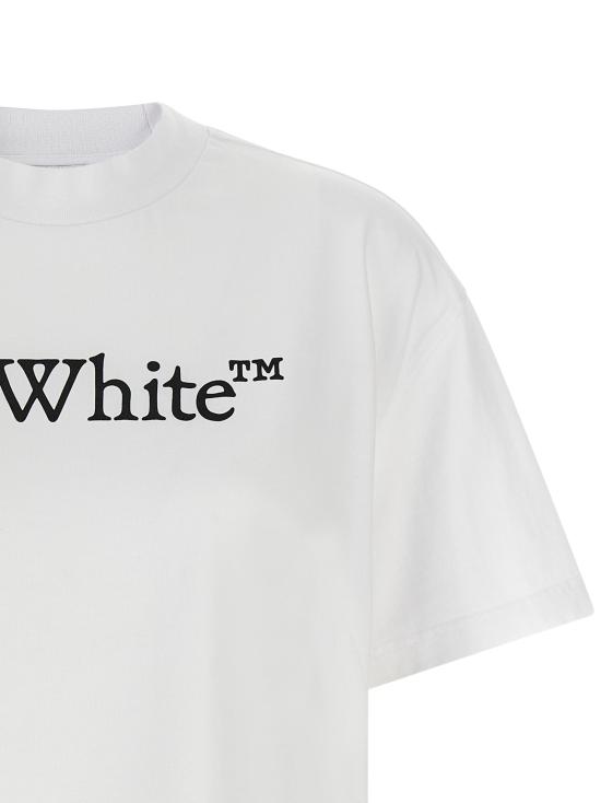 26FW 오프화이트 반팔 티셔츠 빅 로고 북키쉬 티셔츠 화이트 - OFF WHITE