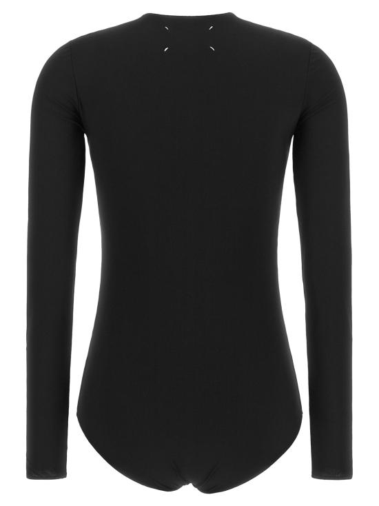 26FW 마르지엘라 긴팔 티셔츠 블랙 긴팔 크루넥 바디수트 - MAISON MARGIELA