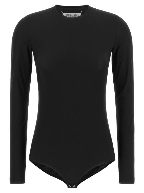 26FW 마르지엘라 긴팔 티셔츠 블랙 긴팔 크루넥 바디수트