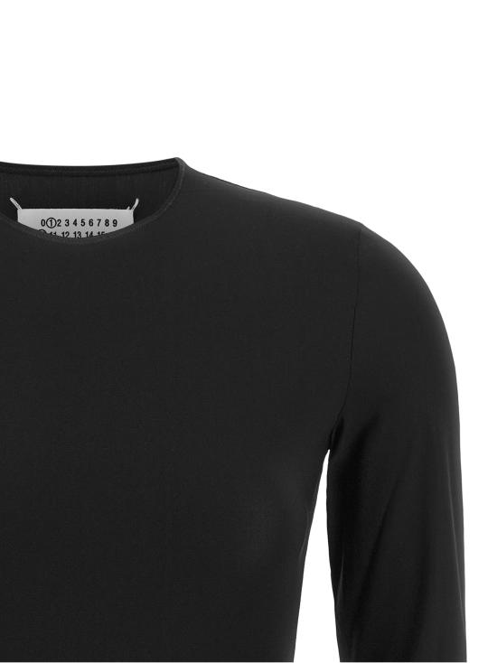 26FW 마르지엘라 긴팔 티셔츠 블랙 긴팔 크루넥 바디수트 - MAISON MARGIELA