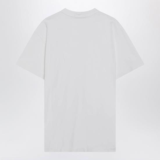26FW 스톤 아일랜드 60/2 컴퍼스 패치 코튼 저지 슬림 핏 티셔츠 S152100027S0013 White - STONE ISLAND
