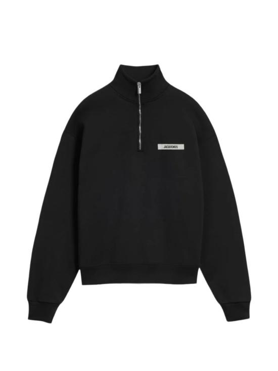 26FW 자크뮈스 하프 집업 스웨트 셔츠 SSM00313AJ00174 990 Black