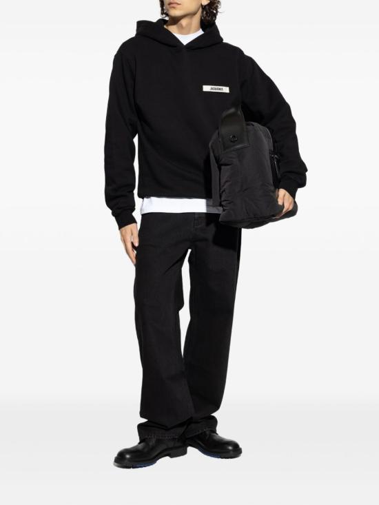 26FW 자크뮈스 그로그랭 후드 티셔츠 HOM00247AJ00126 990 Black - JACQUEMUS