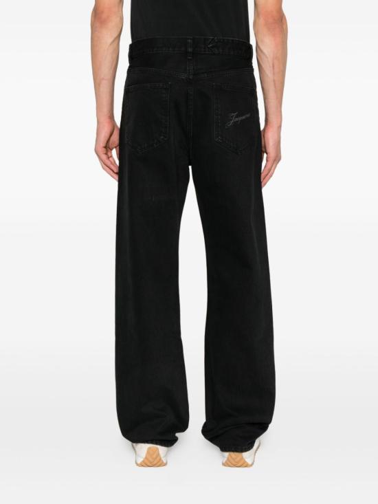 26FW 자크뮈스 스트레이트 데님 팬츠 PAM00028AD00039 990 Black - JACQUEMUS