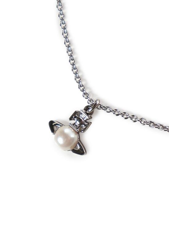 26FW 비비안웨스트우드 목걸이/팬던트 63020323 02P118P118 PLATINUM CREAM Pearl - VIVIENNE WESTWOOD