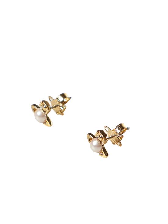 26FW 비비안웨스트우드 이어링 62010268 02R313R313 GOLD Cream Pearl - VIVIENNE WESTWOOD