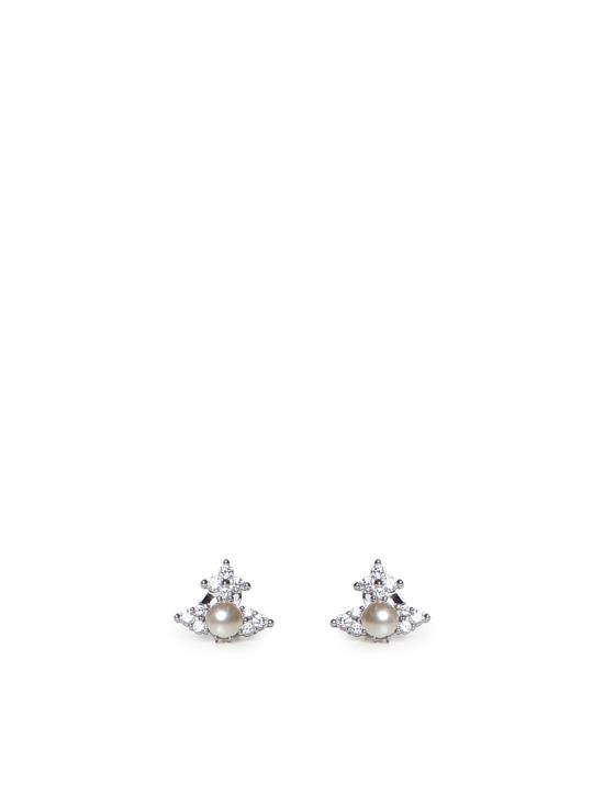 26FW 비비안웨스트우드 페도라 이어링 6201034Y 02P373P373 PLATINUM WHITE CZ CREAMROS