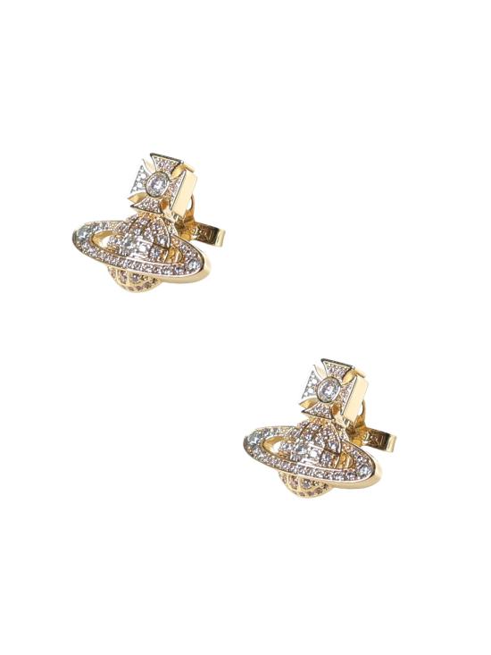 26FW 비비안웨스트우드 이어링 6201033A 02R102R102 GOLD WHITE CZ - VIVIENNE WESTWOOD