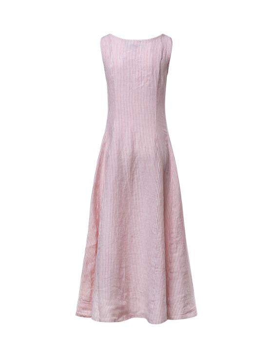 26FW 폴로 랄프로렌 미디 원피스 211B17459 002 Mauve White - POLO RALPH LAUREN