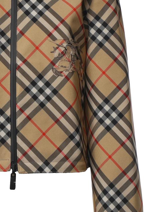 26FW 버버리 크롭 리버시블 체크 재킷 8125112 B9368 Sand beige - BURBERRY