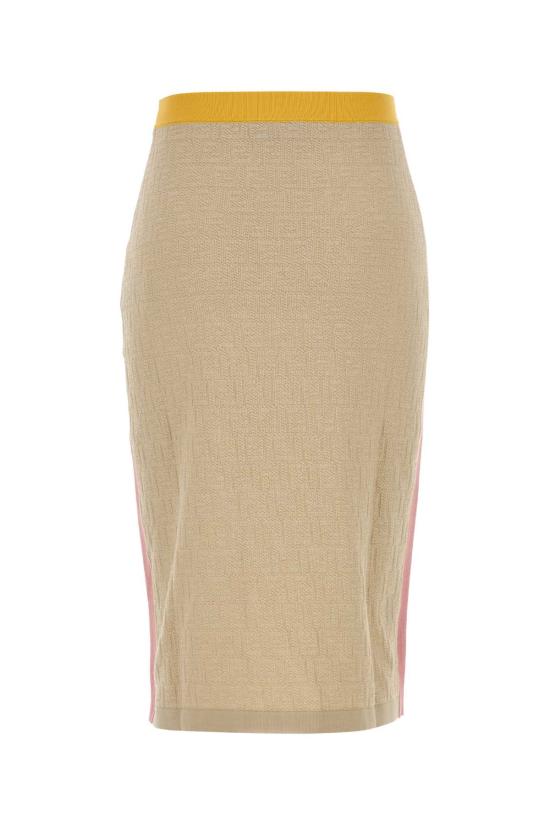 26SS 펜디 미디 스커트 FZS031AW4SF0WC4 BEIGE - FENDI