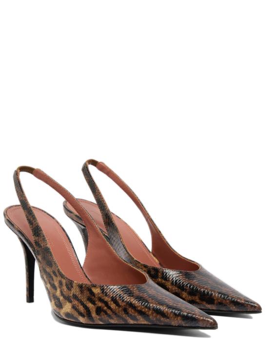 26SS 아미나 무아디 힐/펌프스 ANOKSLING90LEOPARDSNAKE MARRONE