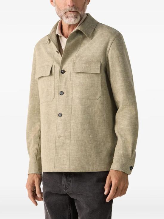 26SS 에르메네질도제냐 긴팔 셔츠 UHV22A3SOT6BV04 GREEN - ERMENEGILDO ZEGNA