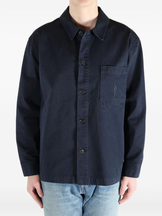 26SS 생로랑 코튼 카산드라 오버셔츠 861004Y04VD5109 BLU - SAINT LAURENT