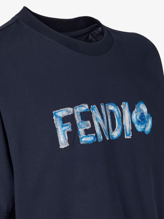 26SS 펜디 반팔 티셔츠 FY0936AYXVF0PTH BLU - FENDI