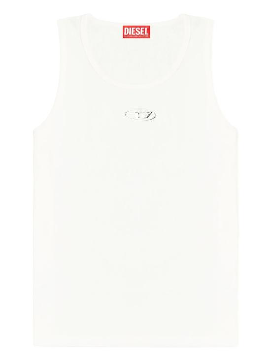 26FW 디젤 로고 코튼 탱크 탑 A217420JMBA141 BIANCO