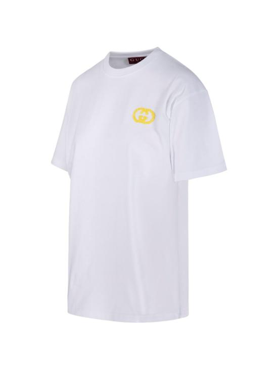 26SS 구찌 프린트 디테일 코튼 저지 티셔츠 837959XJHQ39066 BIANCO - GUCCI