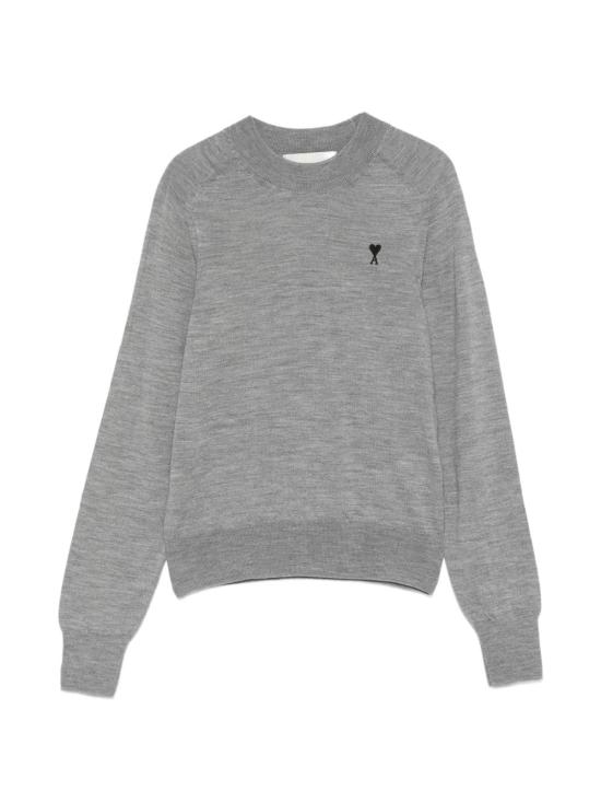 26FW 아미 스몰 하트 로고 울 니트 FKS867 KN00390504 GREY