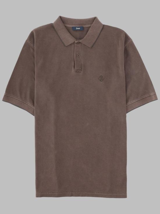 26FW 에르노 로고 폴로 티셔츠 JPL00134U 540068800 DARK BROWN
