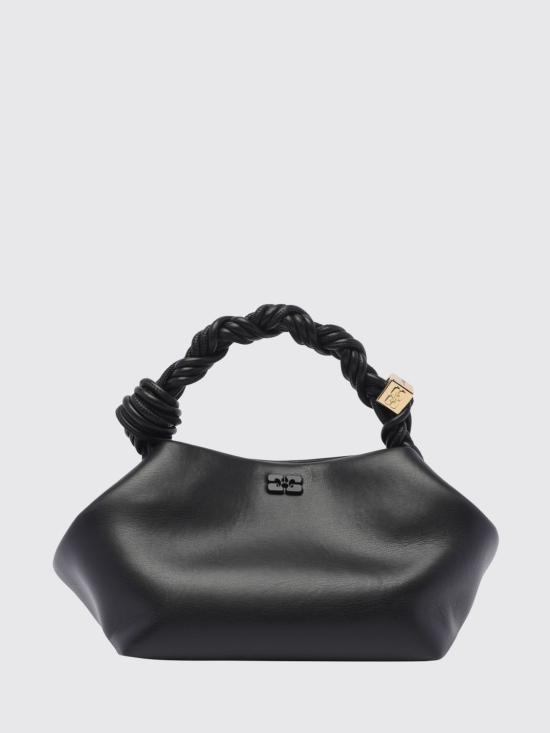26FW 가니 스몰 레더 보우 토트백 A5241 099 Black